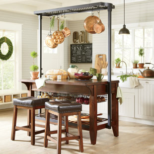 Kitchen Island With Pot Rack Wayfair Kitchen Island