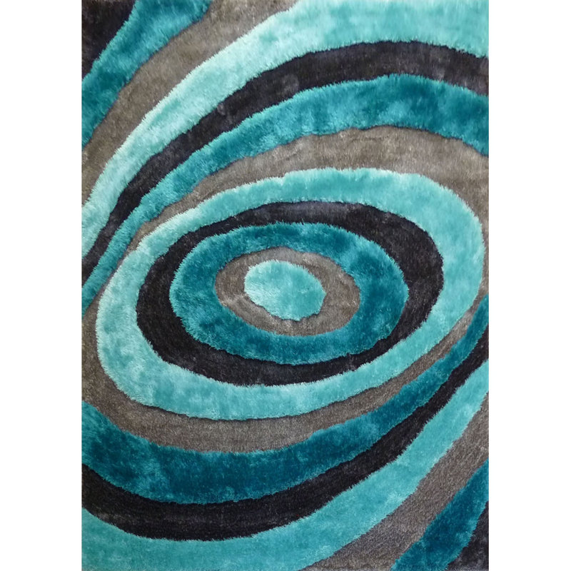 Rug Factory Plus Living Shag Blue/Gray Rug & Reviews Wayfair