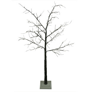 Twig Tree Wayfair 6 Led Lighted Flocked Christmas Twig Tree Outdoor Yard Art Decoration With 96 Warm Clear Lights