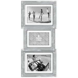 Beveled Panel Gray Wash Picture Frame