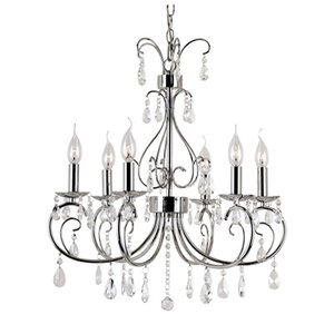 Chic Nouveau 6-Light Crystal Chandelier