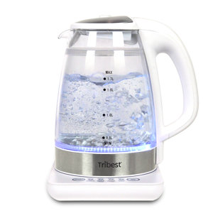 1.7 Qt. Raw Brewing Glass Electric Tea Kettle