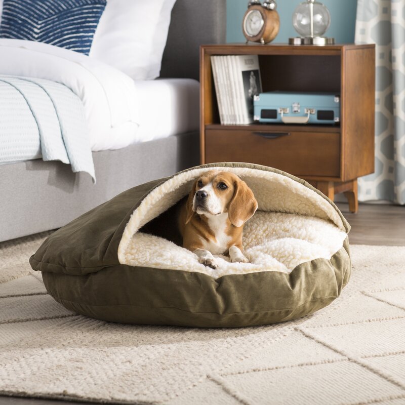 Archie & Oscar Christal Luxury Hooded Pet Bed & Reviews | Wayfair