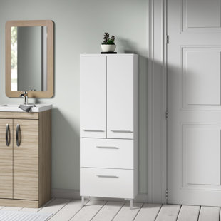High Gloss Bathroom Cabinet Wayfair Co Uk Parma 50 X 130cm Tall Bathroom Cabinet