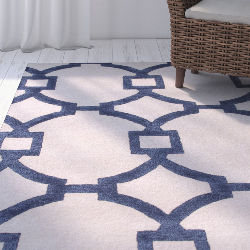 City Light Gray & Navy Blue Area Rug & Reviews Birch Lane