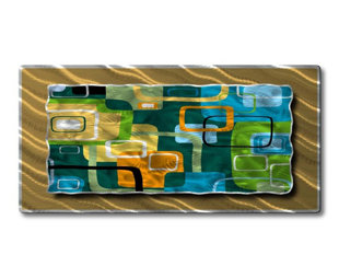 Lime Green Wall Art Wayfair Retro Rectangles By Ash Carl Designs Graphic Art Plaque
