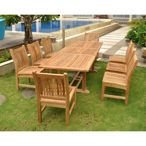 Outdoor Wood Dining Furniture eight person patio dining sets you'll love | wayfair Outdoor Wood Dining Furniture eight person patio dining sets you'll love | wayfair