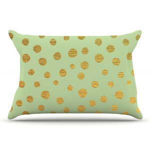 Nika Martinez 'Golden Dots' Pillow Case