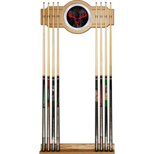 Hunt Skull Billiard Cue Rack with Mirror