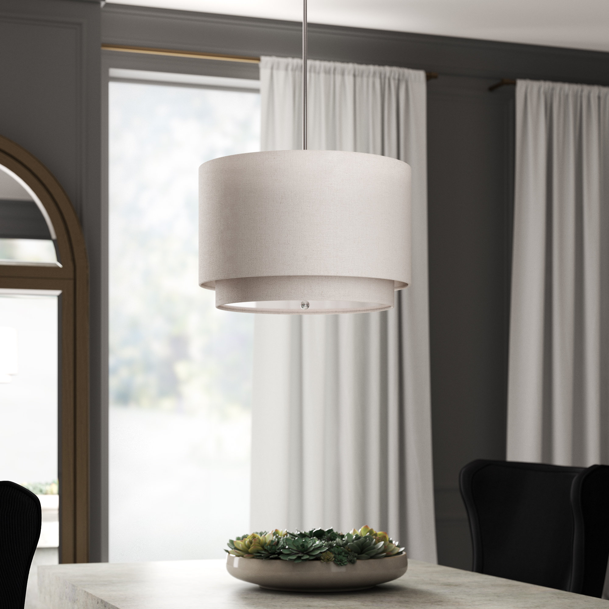 Greyleigh Goodlow 3 Light Drum Pendant Reviews Wayfair