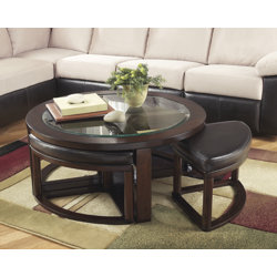 Furniture Coffee Tables darby home co eastin 5 piece coffee table and stool set & reviews Furniture Coffee Tables darby home co eastin 5 piece coffee table and stool set & reviews