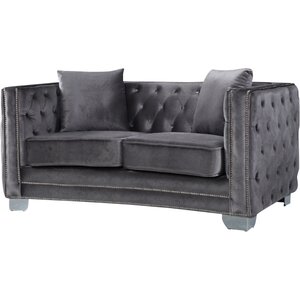 Creekside Velvet Chesterfield Loveseat