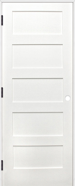 Creativeentryways Shaker 5 Panel Solid Panelled Wood Prehung Shaker 5 Panel Solid Panelled Wood Prehung Interior Swinging Door