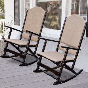 Wood Folding Rocking Chair Wayfair Quickview