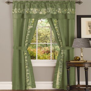 Cullman Nature/Floral Sheer Rod Pocket Single Curtain Panel