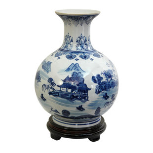 Blue And White Chinese Vase Wayfair E Trumpet Vase