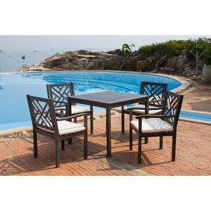 Bradbury 5 Piece Dining Set with Cushions