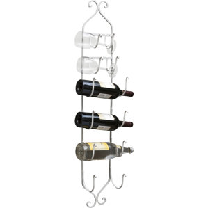 Saxatile 6 Bottle Wall Mounted Wine Ra..