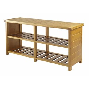 Wood Storage Bench