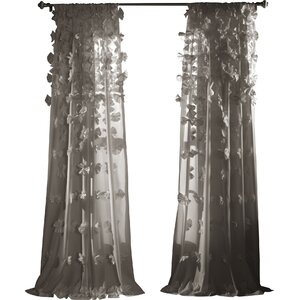 Clarkstown Solid Sheer Rod Pocket Single Curtain Panel