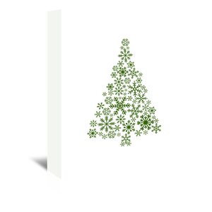 Snowflake Tree Graphic Art on Wrapped Canvas