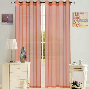 Leah Solid Sheer Grommet Single Curtain Panel