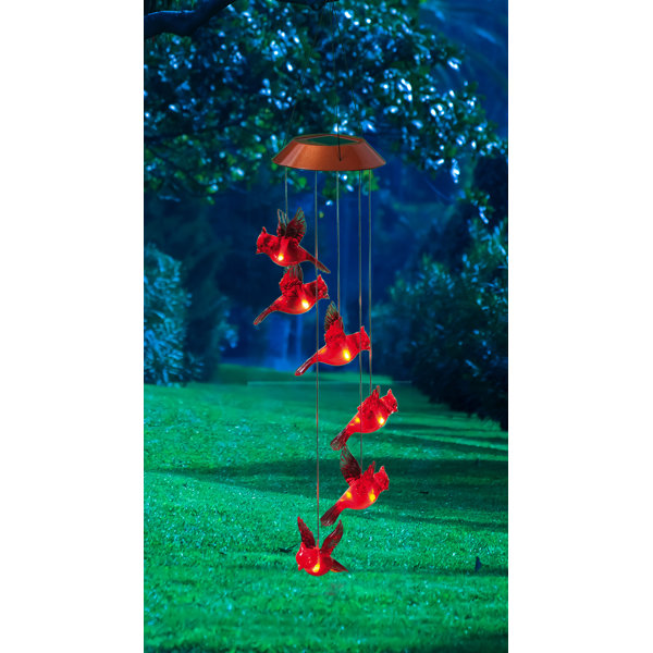 Evergreen Flag Garden Days Cardinal Solar Mobile Wind Evergreen Flag Garden Days Cardinal Solar Mobile Wind Chime Reviews Wayfair