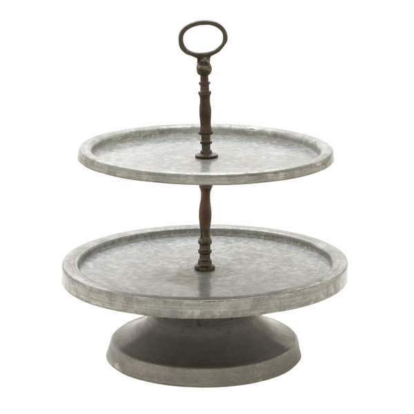 Woodland Imports 2 Tier Cake Stand & Reviews Wayfair