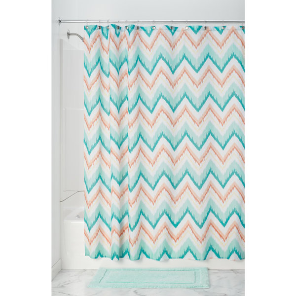 Teal Chevron Shower Curtain Teal Chevron Shower Curtain