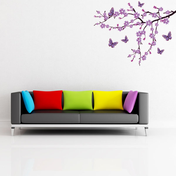 Style and Apply Lilac Blossom Branch Wall Decal & Reviews Wayfair