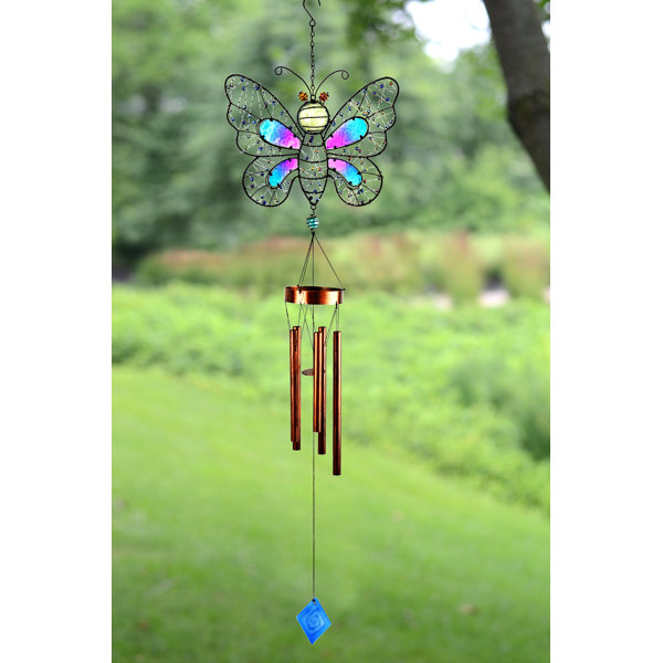 Rcs Gifts Beaded Glow In Dark Erfly Wind Chime And Bell Wayfair