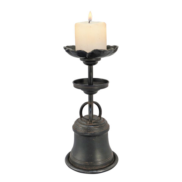 Open Flower Metal Candlestick Joss & Main