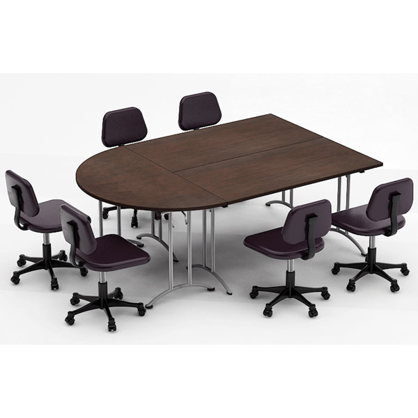 Team Tables Meeting Seminar 3 Piece Combo 7 5 Half Round Team Tables Meeting Seminar 3 Piece Combo 7 5 Half Round Conference Table Wayfair