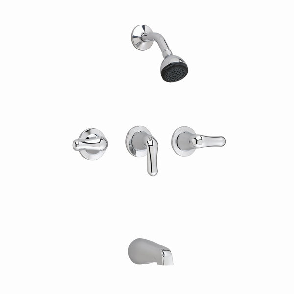 American Standard Colony Soft Diverter Bath Tub Shower Faucet American Standard Colony Soft Diverter Bath Tub Shower Faucet Valve With Three Metal Lever Handles Reviews Wayfair
