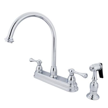 Kingston Brass Vintage Double Handle Kitchen Faucet with ...