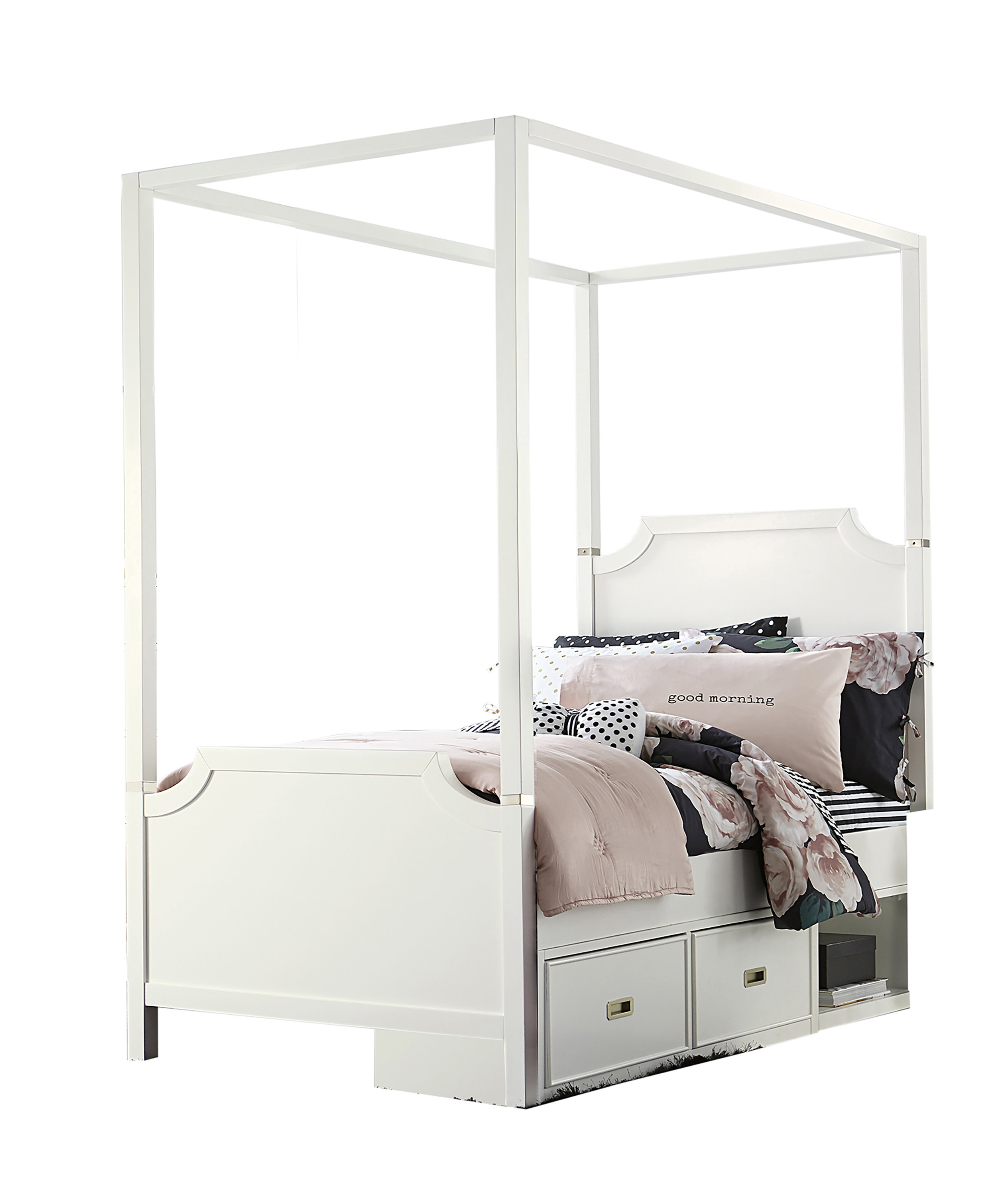 Tazewell Twin Canopy Bed With Storage Drawer Unit Joss Main