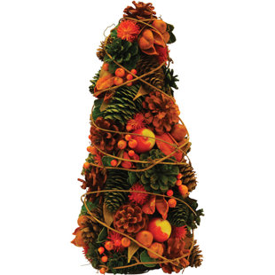 autumn harvest pine cones and apples decorative cone tree - Small Decorative Christmas Trees For Mantle autumn harvest pine cones and apples decorative cone tree - Small Decorative Christmas Trees For Mantle
