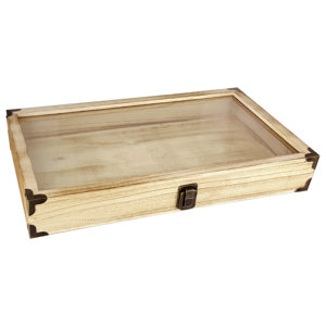 Glass Top Display Case Accessories Storage Jewelry Box