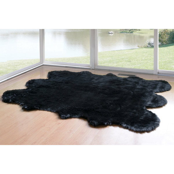 Glamour Home Decor Black Area Rug & Reviews Wayfair