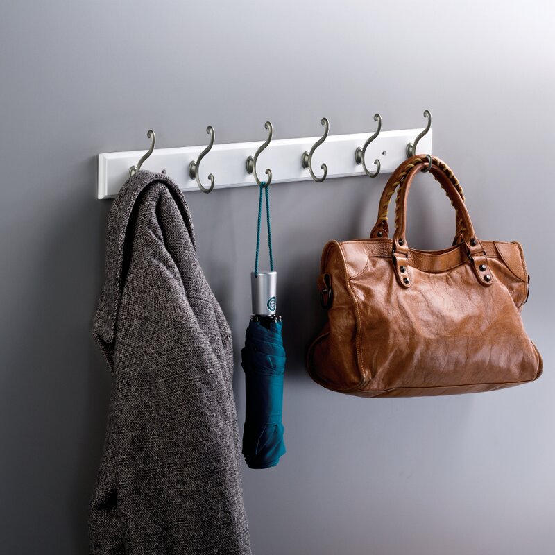 Franklin Brass Rail Wall Mounted Coat Rack & Reviews | Wayfair