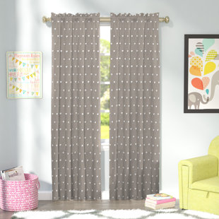Baby Kids Curtains Dara Wildlife Blackout Thermal Rod Pocket Single Curtain Panel