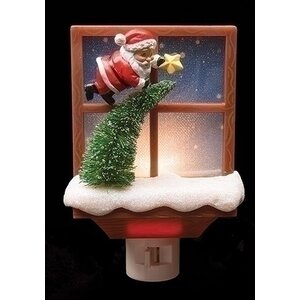 Santa Claus with Tree Decorative Christmas Night Light