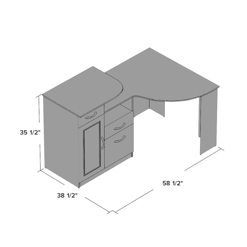 Latitude Run Wilmot Corner Desk & Reviews Wayfair