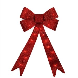 Sparkly Bow Commercial Sized Christmas Decoration Light