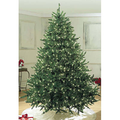 The Holiday Aisle Fraser 6' Green Artificial Christmas Tree With 800 6' Green Pine Trees Artificial Christmas Tree with 400 LED White - The Holiday Aisle Fraser 6' Green Artificial Christmas Tree With 800