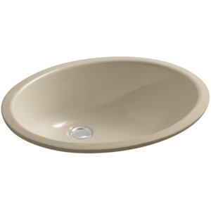Caxton Ceramic Oval Undermount Bathroom Sink with Overflow