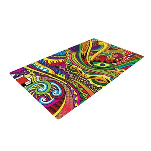 Roberlan Doodle Abstract Rainbow Area Rug