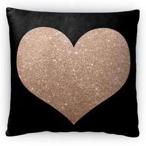 Heart Fleece Throw Pillow