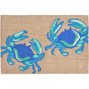 Anchoretta Hand-Tufted Blue Indoor/Outdoor Area Rug
