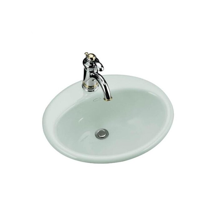 Farmington Metal Oval Drop In Bathroom Sink With Overflow